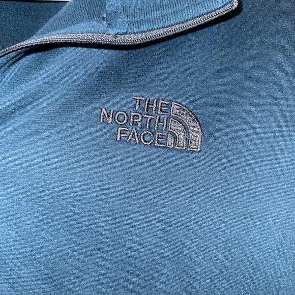 The North Face Men's Deep Teal Zip-Up Sweater - Picture 3 of 5